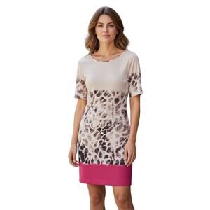 JUST CAVALLI Women’s Colorblocked Animal Print Bodycon Mini Dress